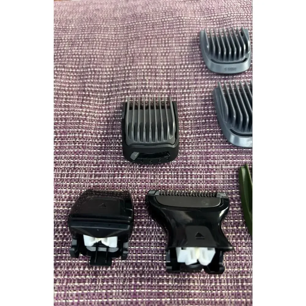Philips Norelco Multigroomer Lot Bundle 14 Heads Guards Blades and Case NEW
